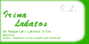irina lakatos business card